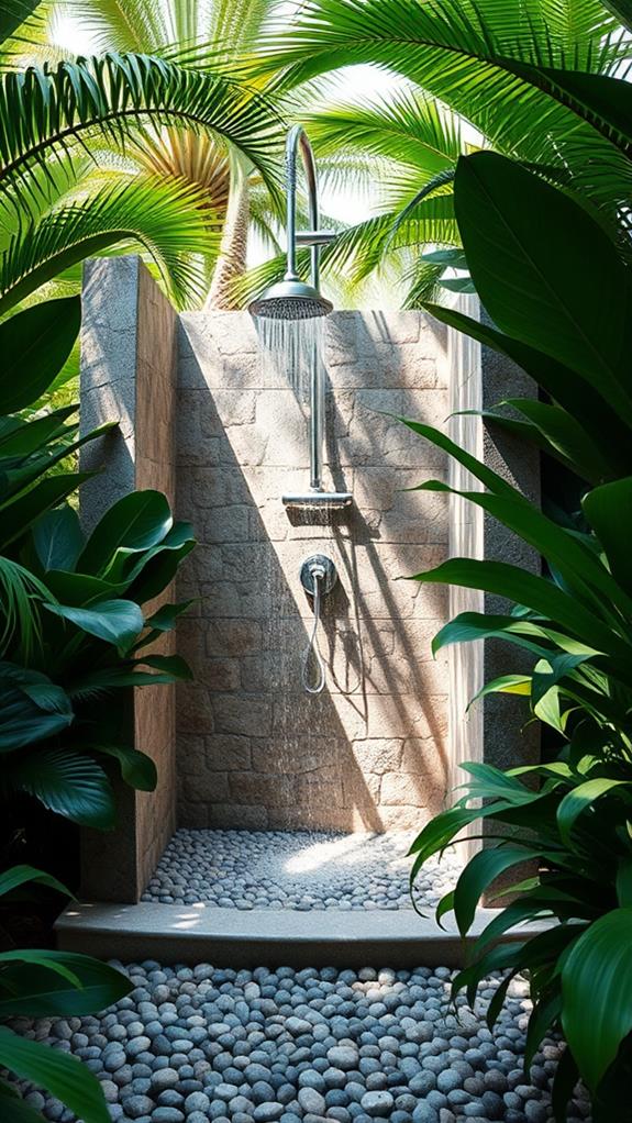 al fresco shower experience