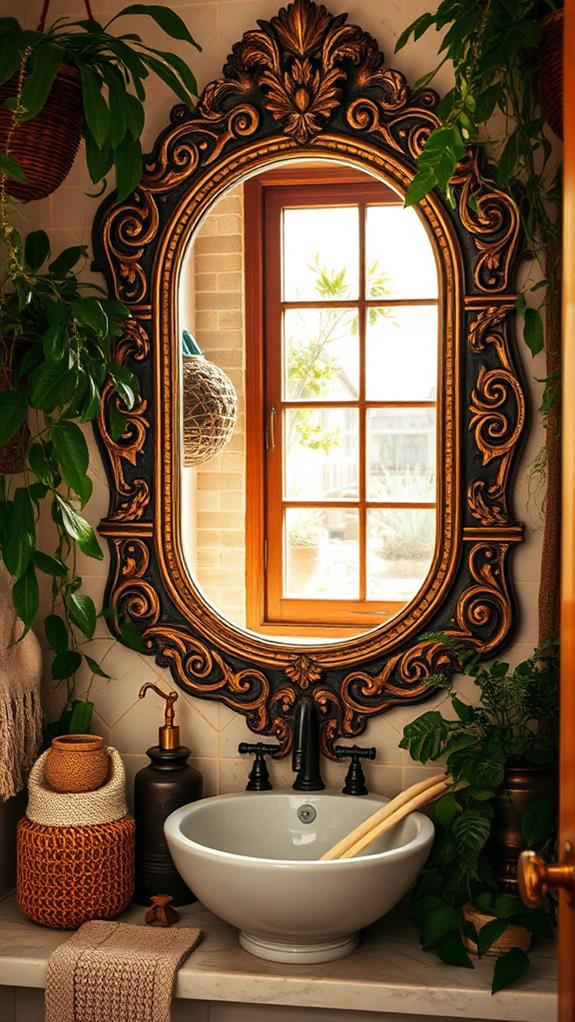 antique reflective wall decor