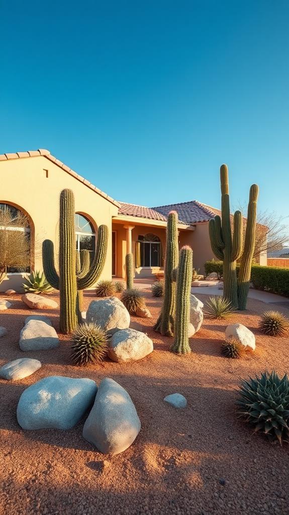 arid landscape stone arrangement