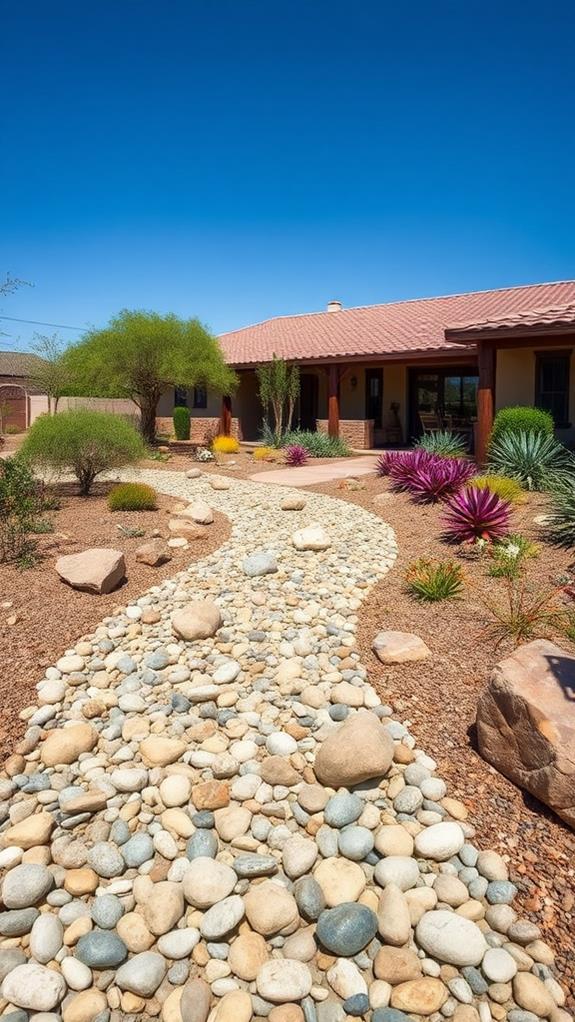 arid landscape water feature