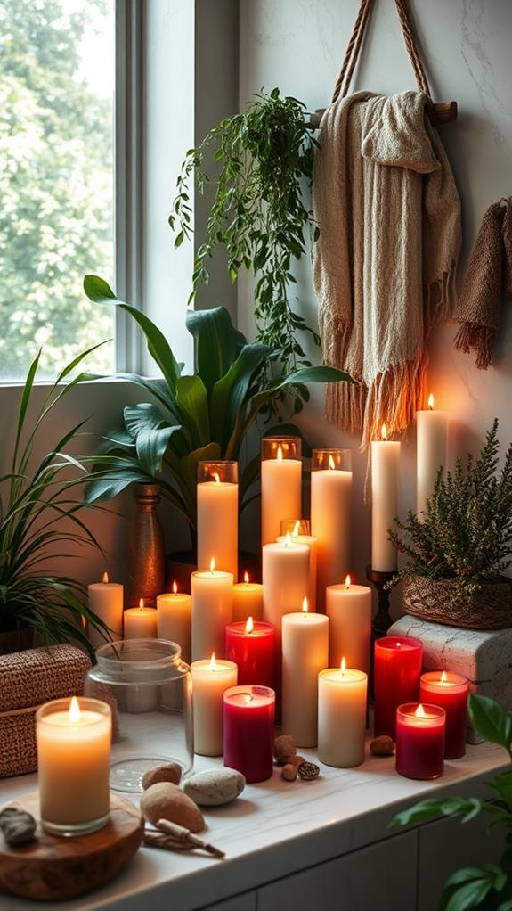 artistic candle arrangements showcase