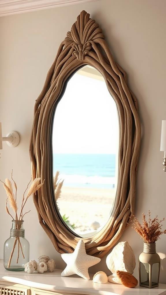 beach themed decorative mirrors