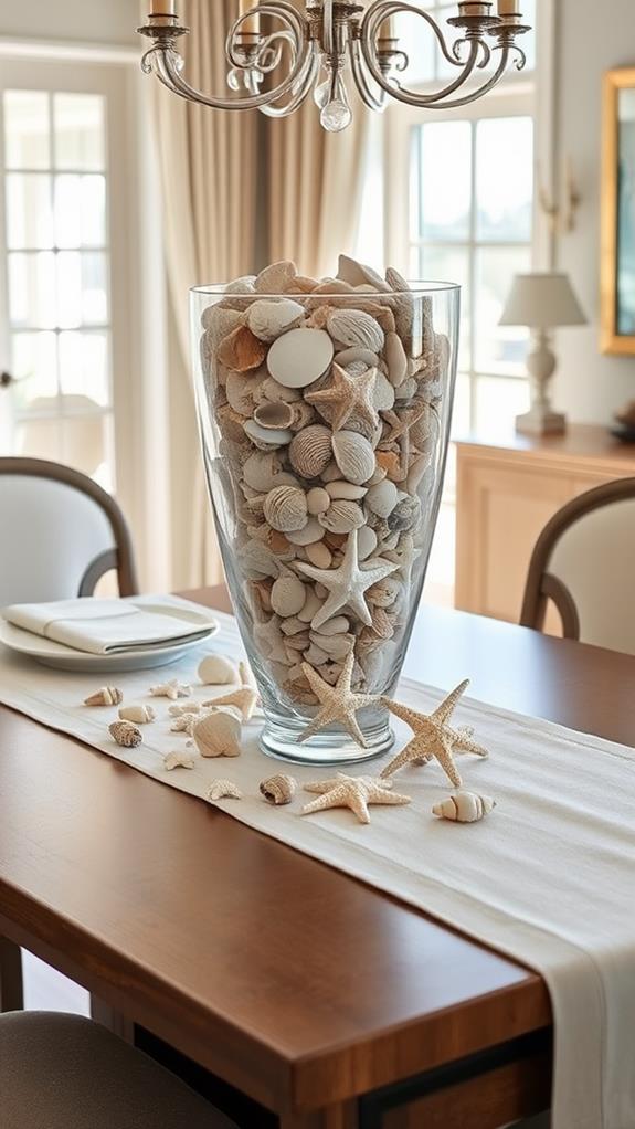 coastal inspired table decor