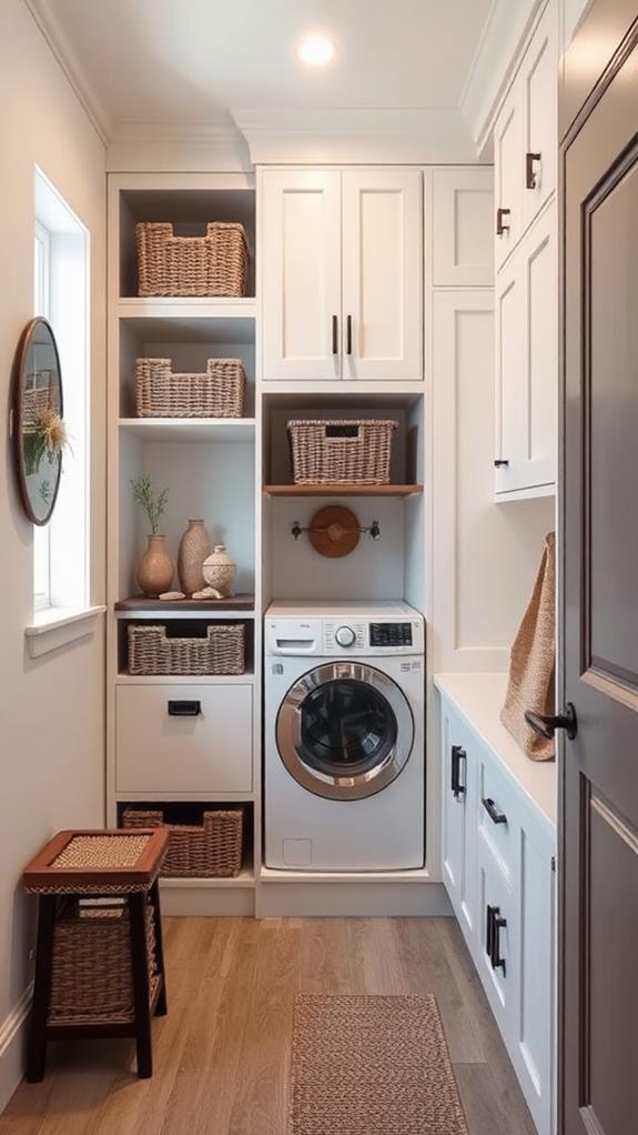 concealed laundry organization strategies