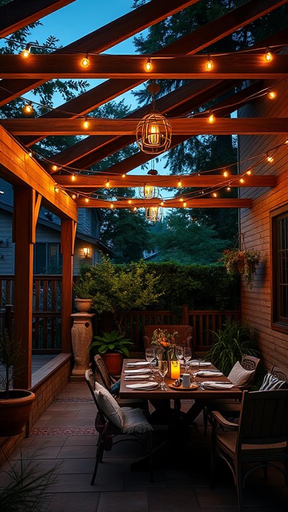 cozy outdoor lighting decor