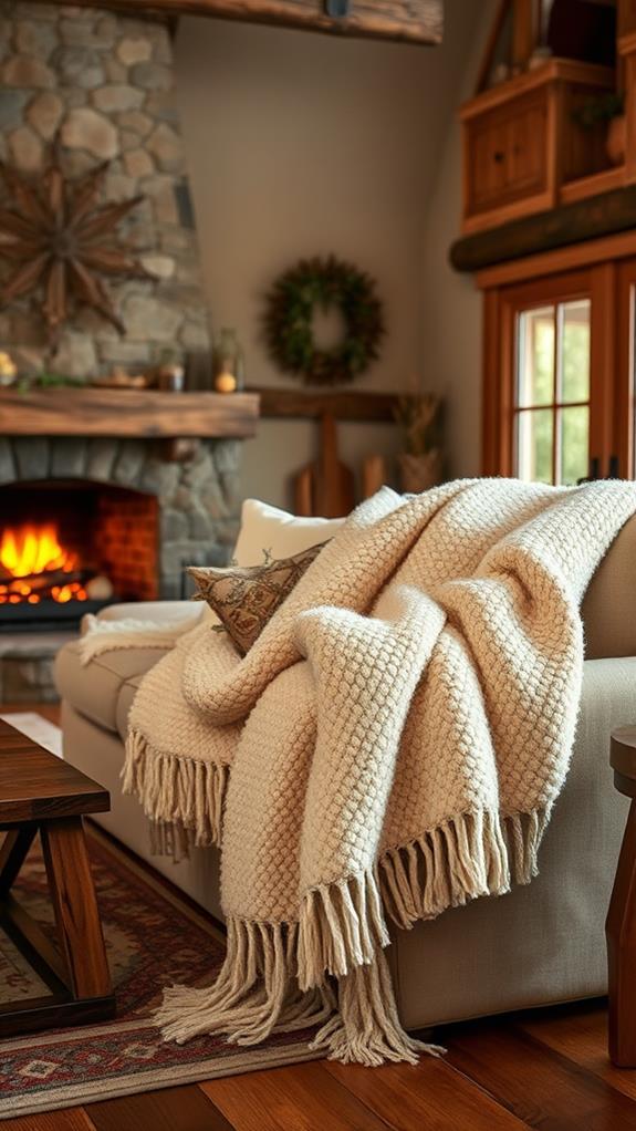 cozy warm comfortable textiles