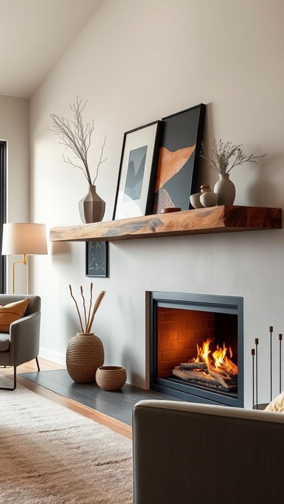 creative floating mantel designs