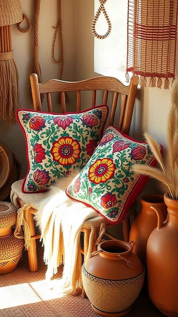 decorative stitched cushions