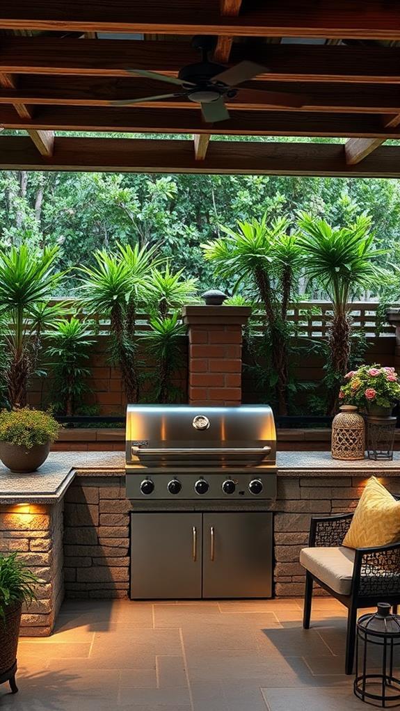 discreet outdoor cooking spaces