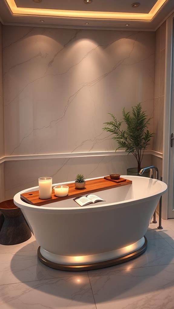 elegant bathtub tray organizer