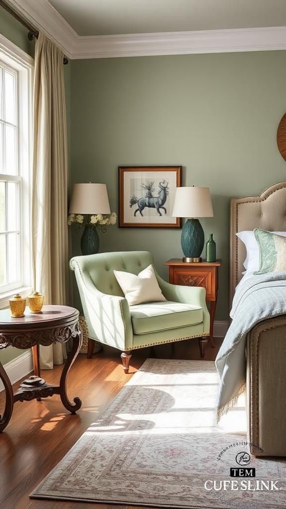 elegant sage green decor