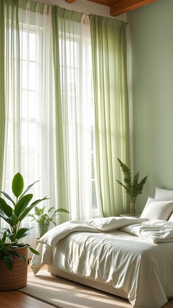 elegant sage green drapery