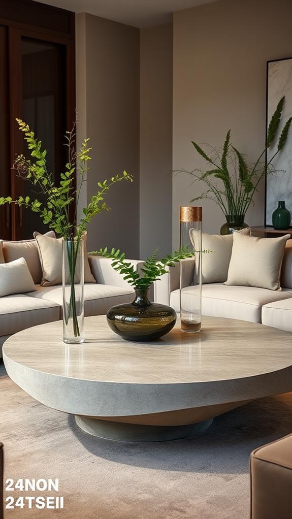 elegant stone coffee tables