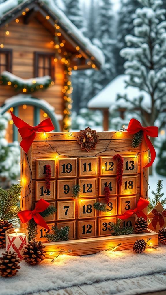 festive countdown calendar displays