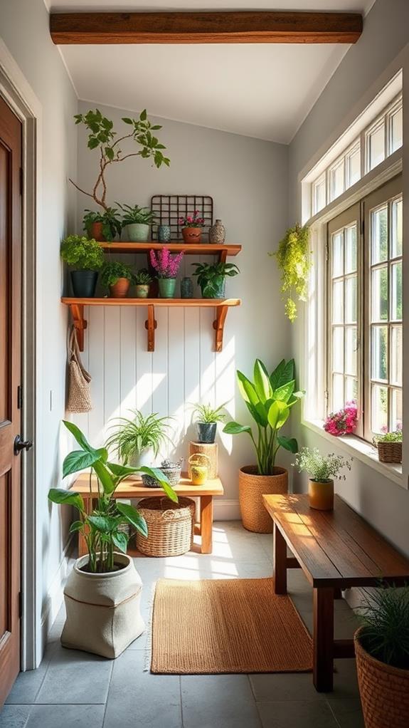 indoor plant growing area