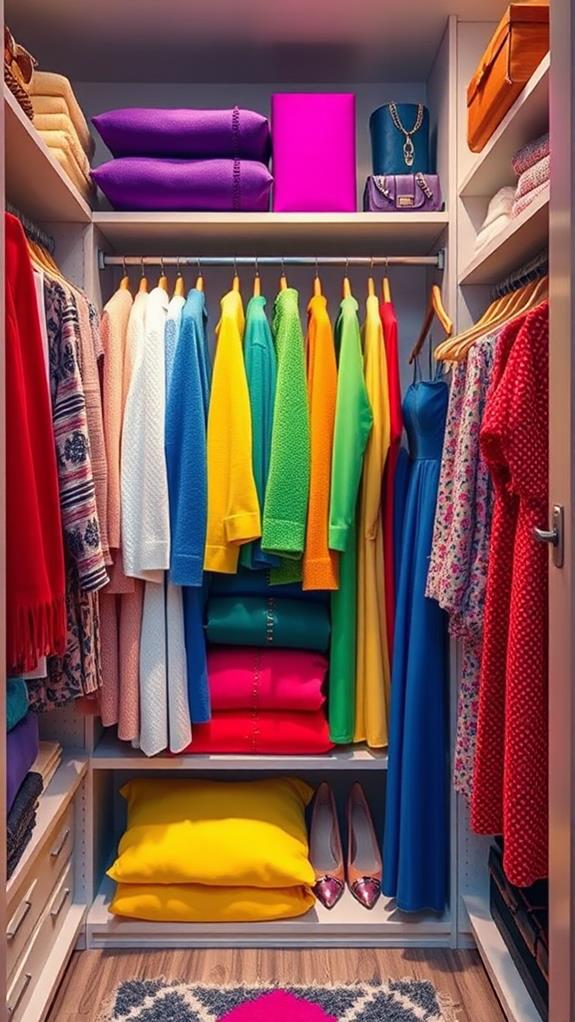 organize clothes by color