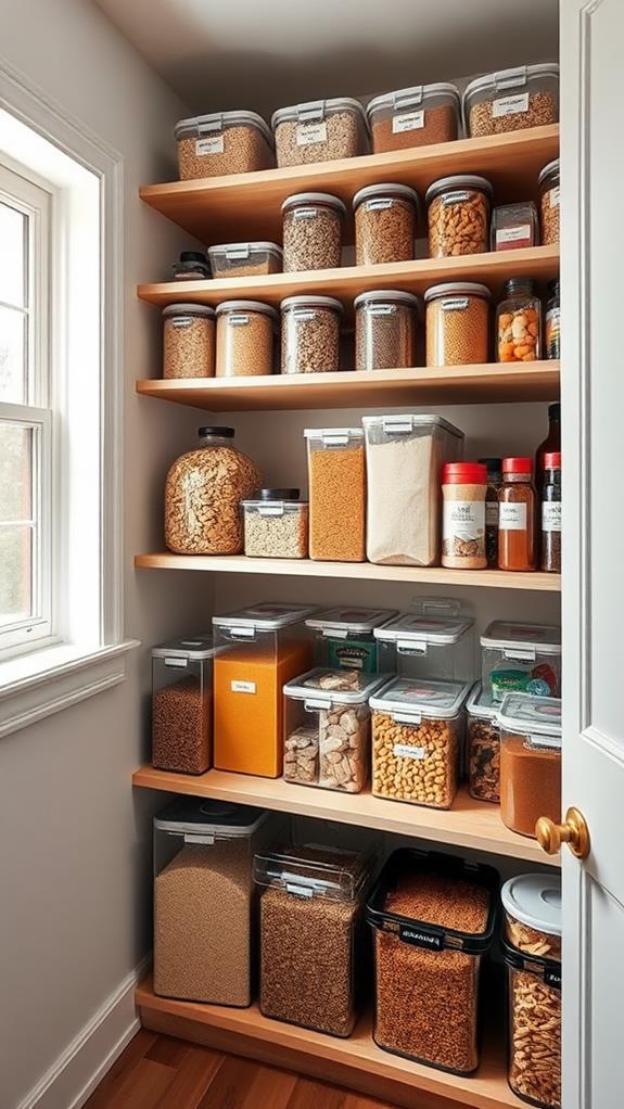 organize with transparent containers