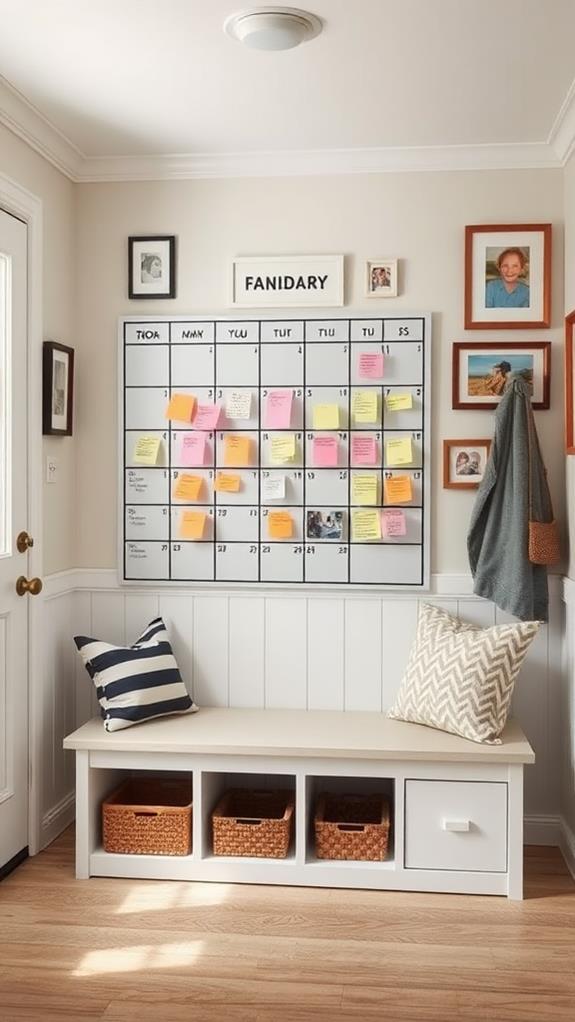 organized family schedule display