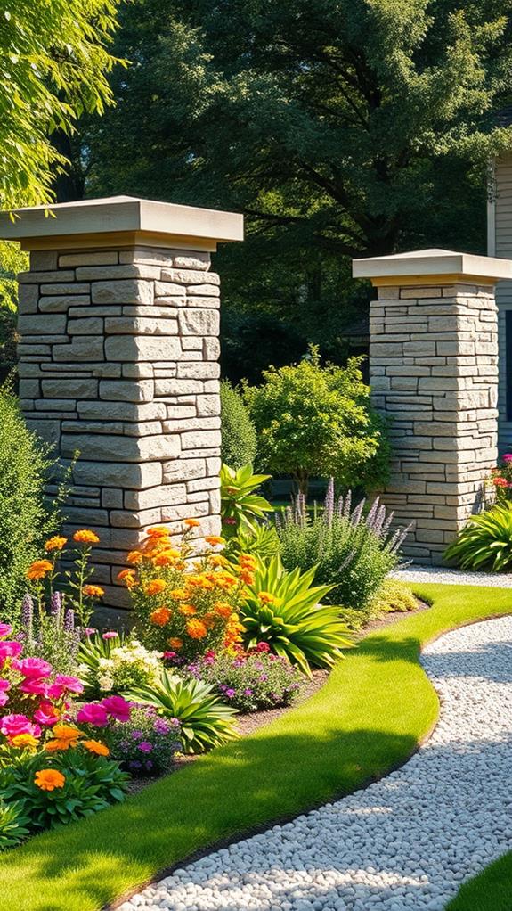 pillars of stacked stone