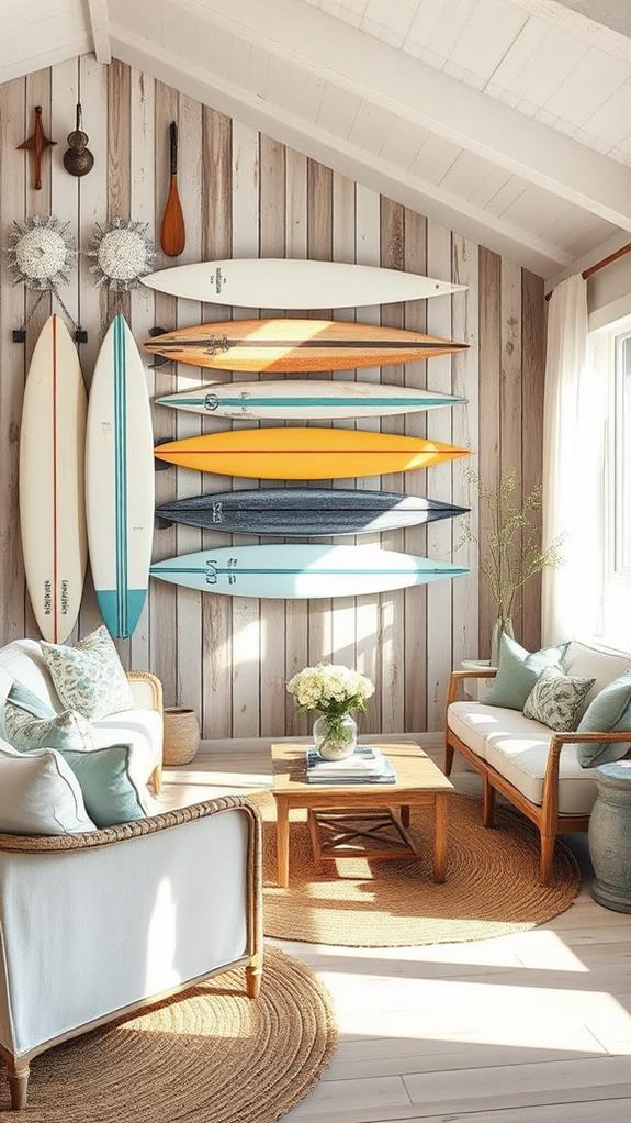 retro surfboard home decor