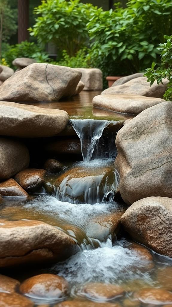 river rock water features