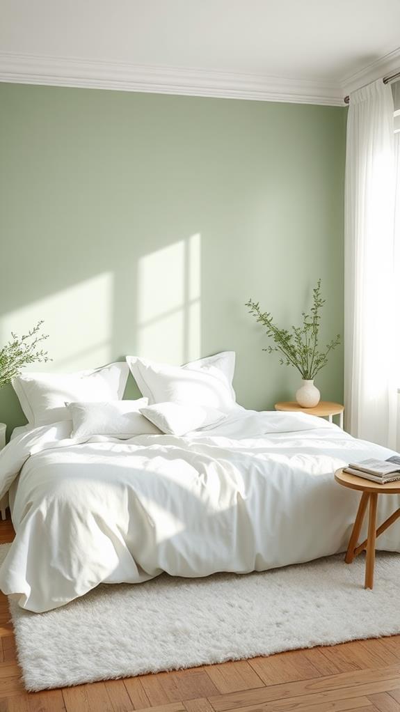 sage green white combination