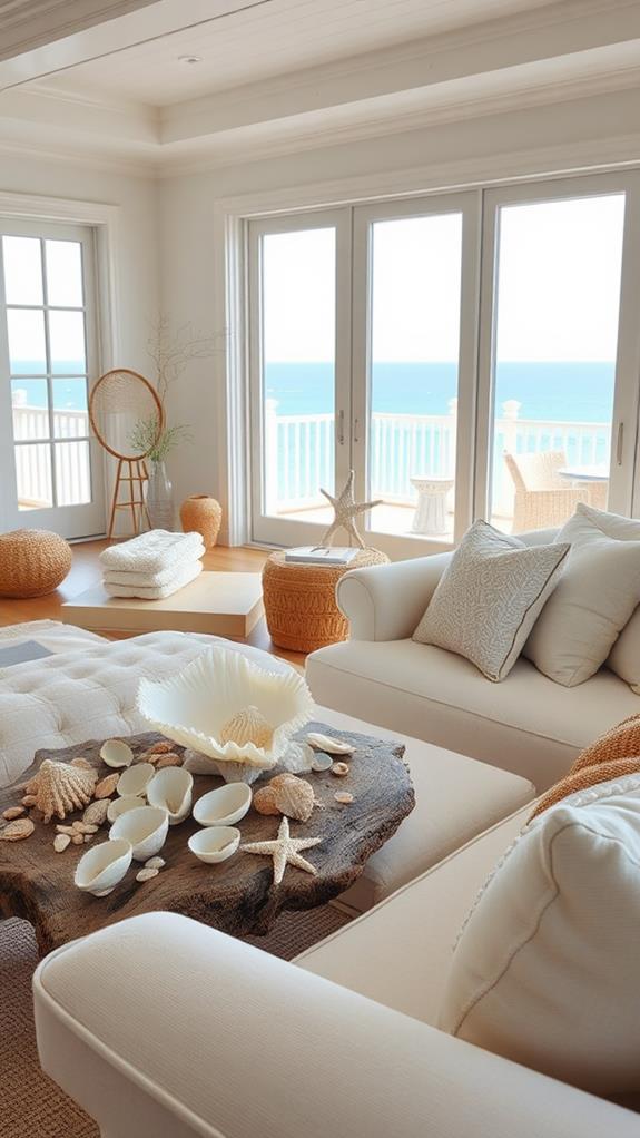 seashell themed decorative accents