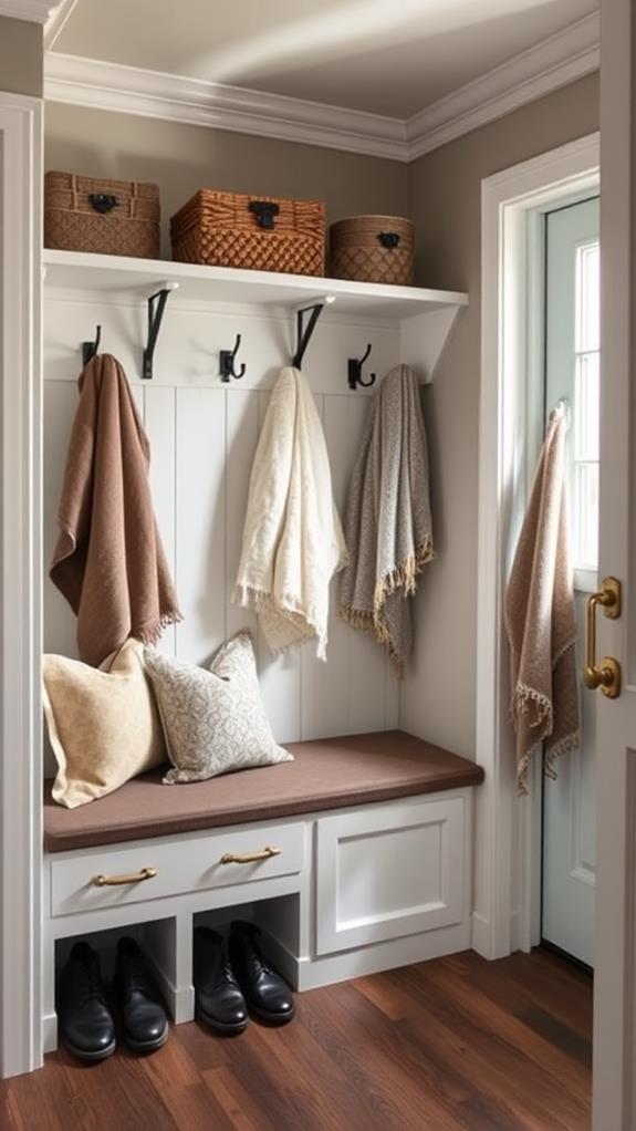 seating in mudroom design