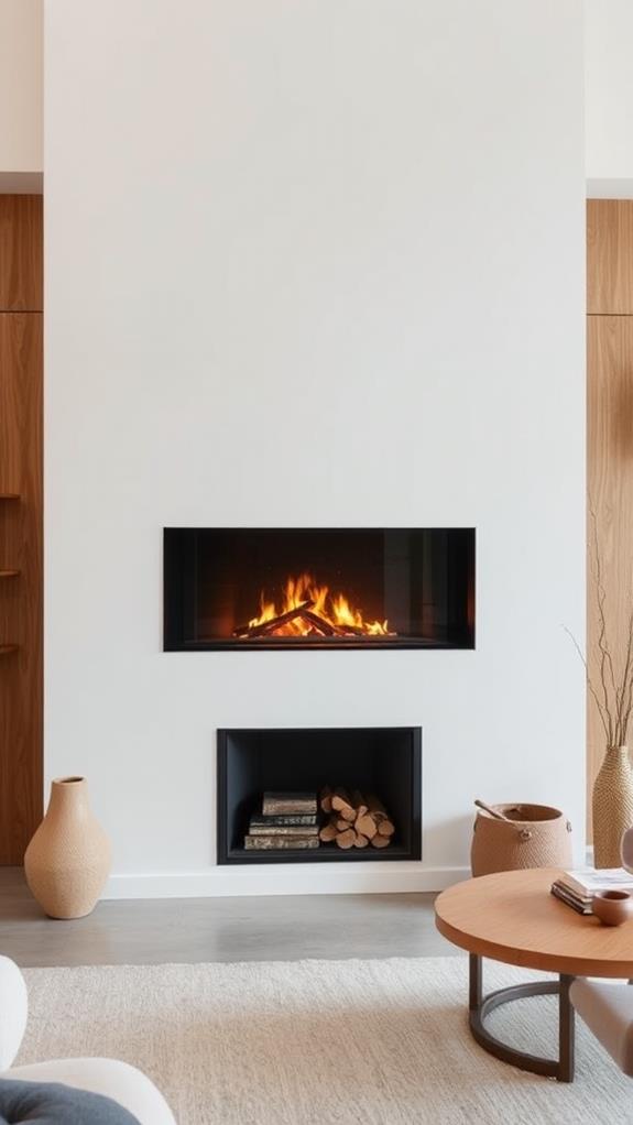 sleek contemporary hearth designs