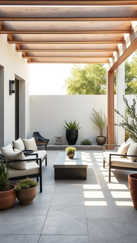 sleek outdoor space aesthetic