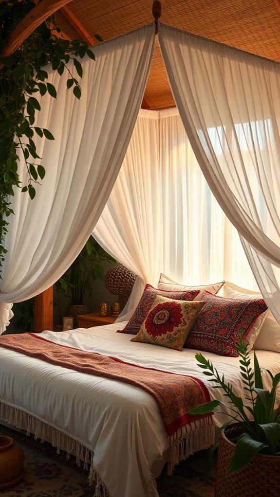 stylish bohemian canopy beds