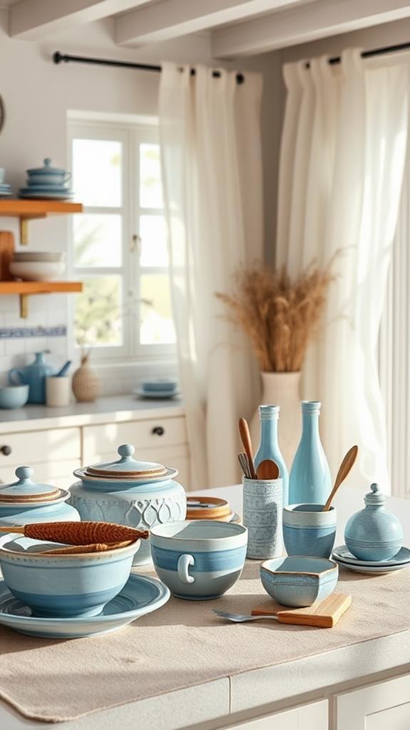 stylish marine blue cookware