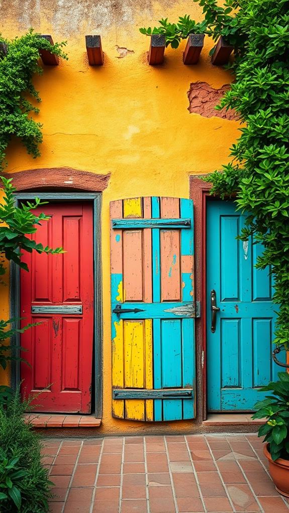 vibrant colorful entryways