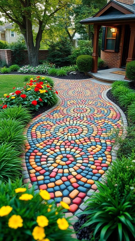 vibrant stone art creation