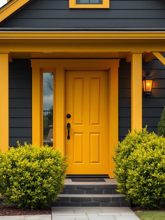 dark gray front door inspiration