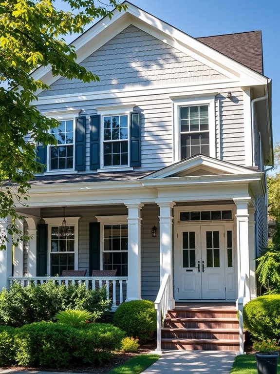 gray and white exterior