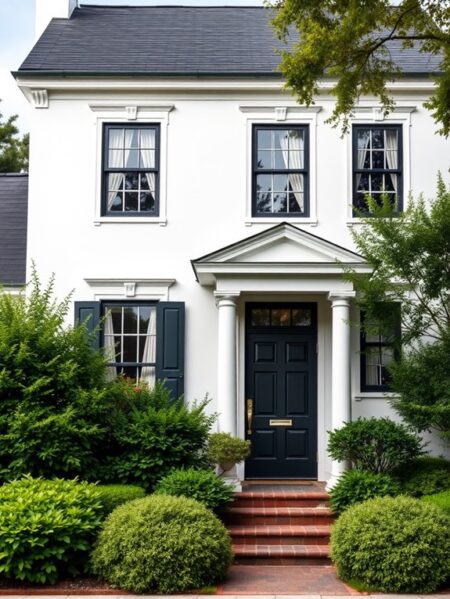 25 Exterior House Paint Color Combinations With Black And White
