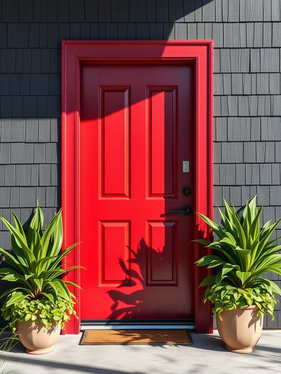 vibrant crimson hue