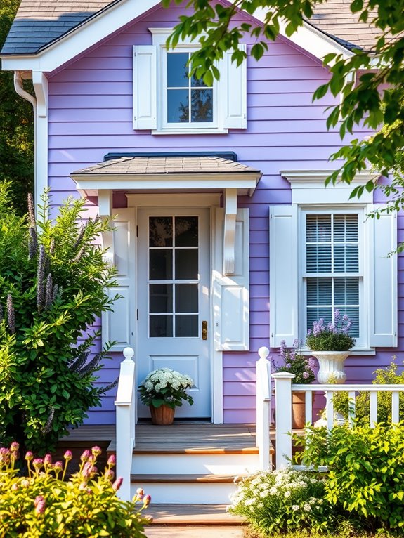 whimsical lavender and white