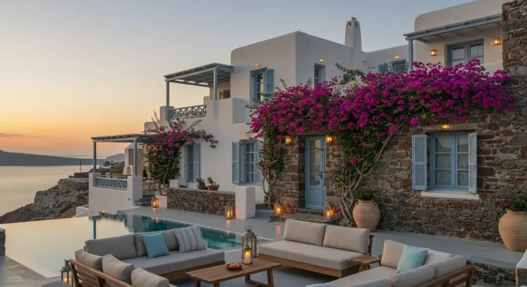 24+ Dreamy Santorini Luxury Villa Exteriors for a Romantic Escape