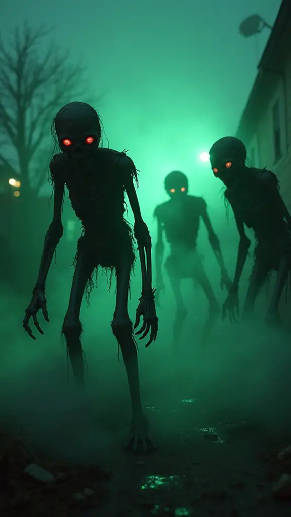 animated zombie yard display