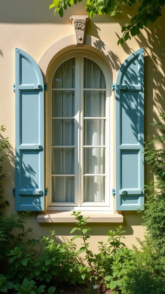 arched shutters enhance curb appeal