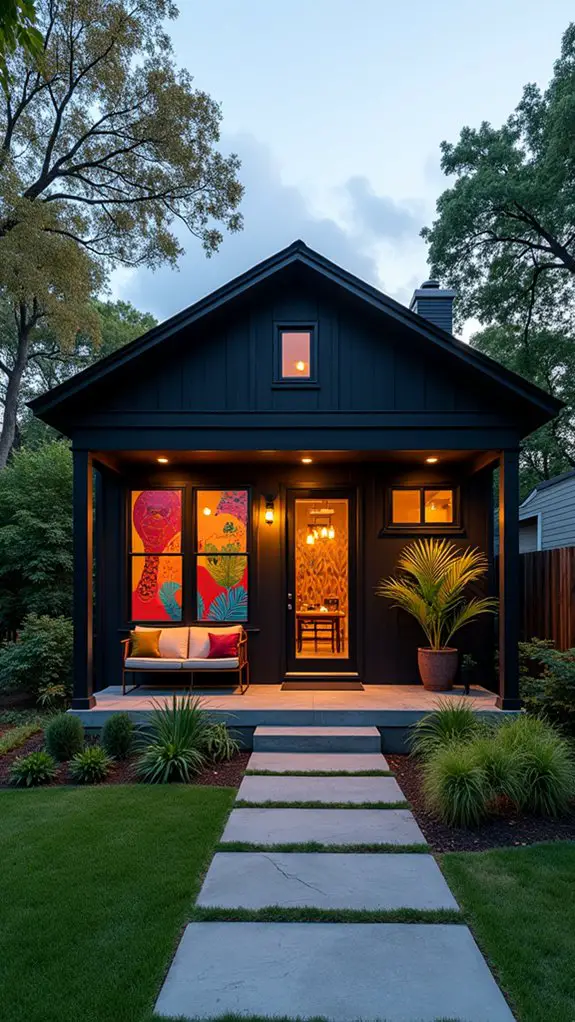artful contrast in bungalow