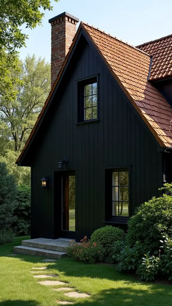 artistic black and brown homes