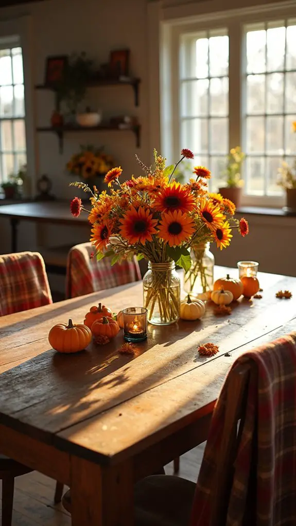 autumn floral arrangements warmth