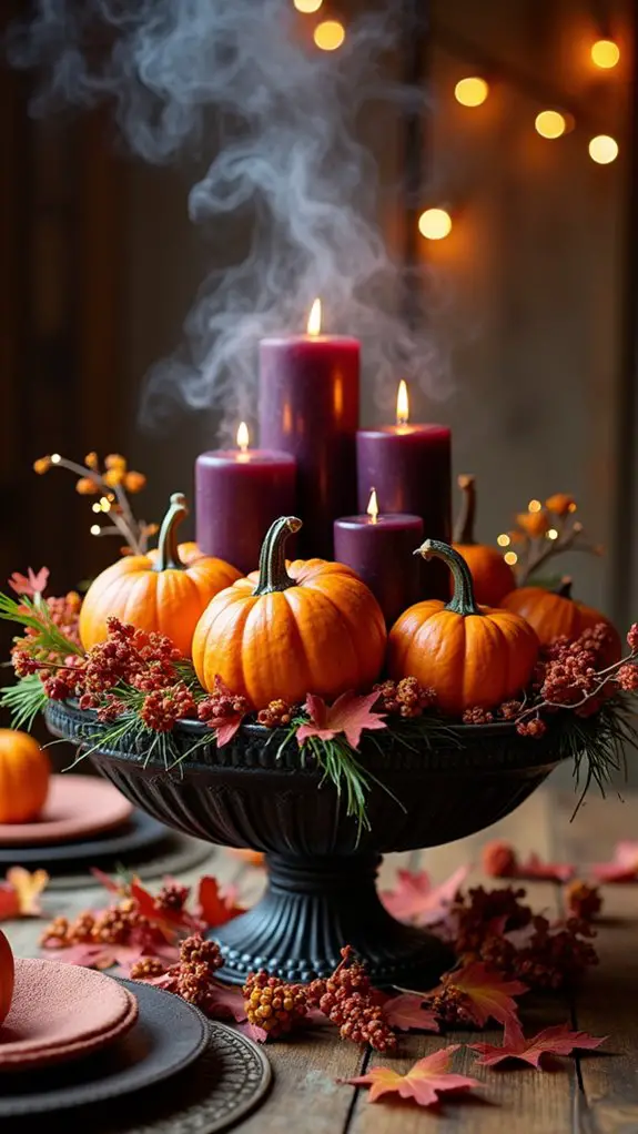 autumn inspired decorative centerpiece