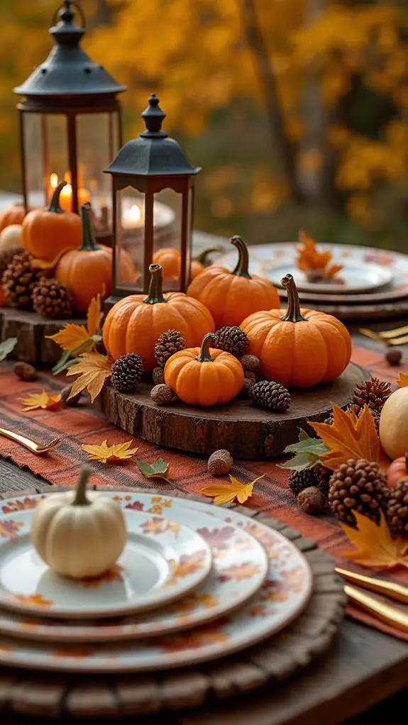 autumn inspired halloween table decor