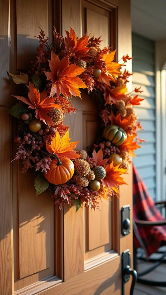autumn wreaths enhance decor