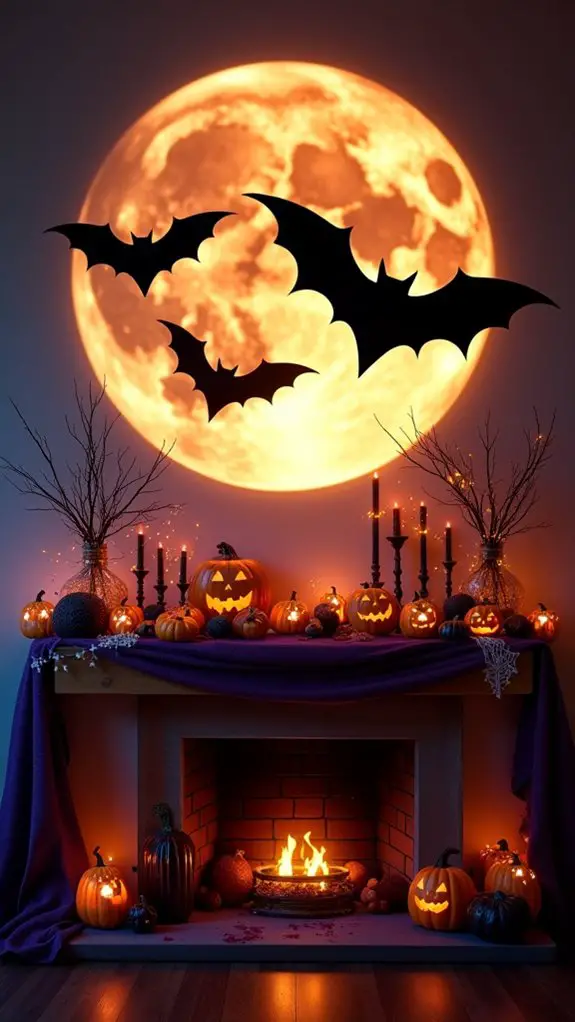 bats and moon decorations