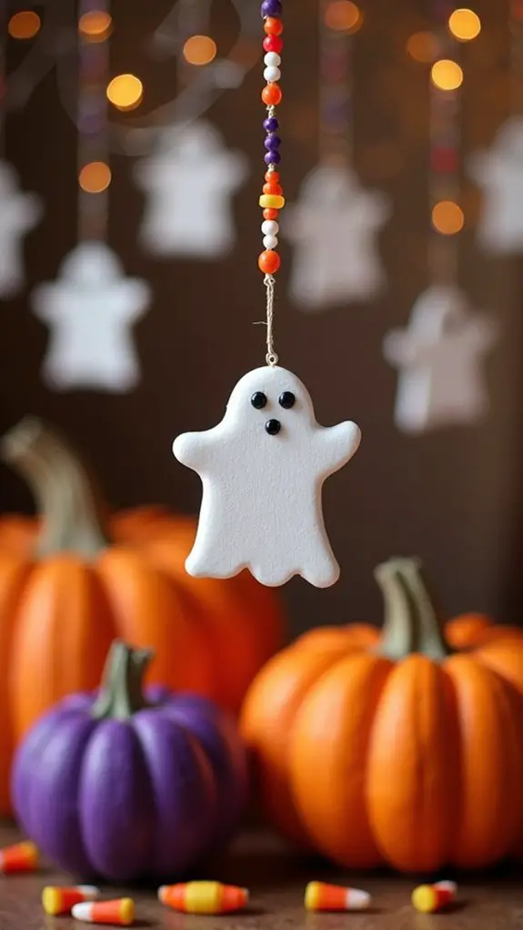 beaded ghost garland creation